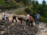 मूसलाधार बारिश से सड़क पर आया मलबा, स्थानीय युवाओं ने संभाला मोर्चा