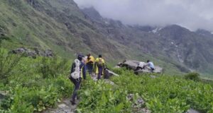 फूलों की घाटी क्षेत्र में लापता यात्री की तलाश जारी