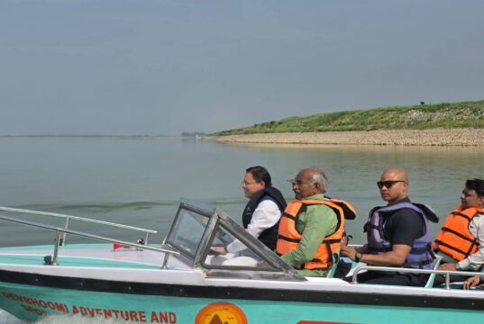 गदरपुर में अंतर्राष्ट्रीय कयाकिंग एवं कैनोइंग प्रतियोगिता की तैयारियों का मुख्यमंत्री धामी ने लिया जायजा