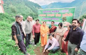 पर्यावरण संरक्षण के लिए सेन्टर स्कूल में किया वृक्षारोपण