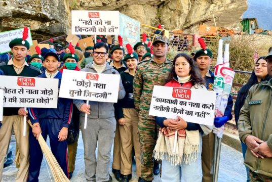 भारत के प्रथम गांव माणा से नशामुक्त भारत अभियान का आगाज