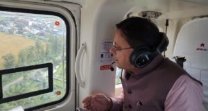 बाजपुर में ओलावृष्टि से फसलों को नुकसान, मुख्यमंत्री धामी ने किया हवाई सर्वेक्षण