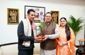 मुख्यमंत्री पुष्कर सिंह धामी से अभिनेता अक्षय कुमार ने की शिष्टाचार भेंट, उत्तराखण्ड की फिल्म नीति पर हुई चर्चा
